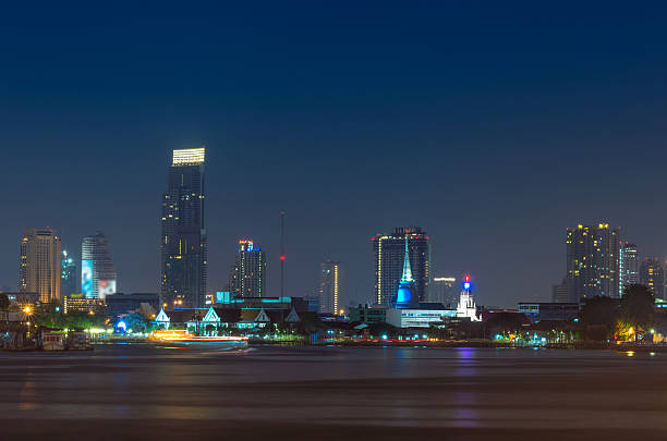 istock Bangkok cityscape river view at twilight time. 497145551