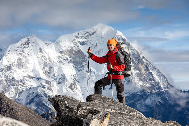 istock Hiker on the trek in Himalayas, Khumbu valley, Nepal 497145622