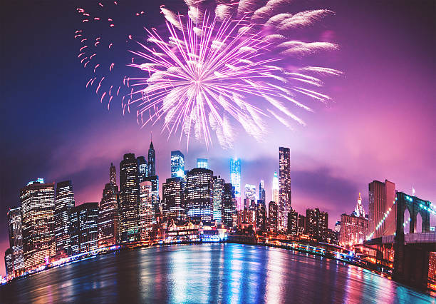 istock fireworks for a national holiday over the brooklyn bridge 497147970