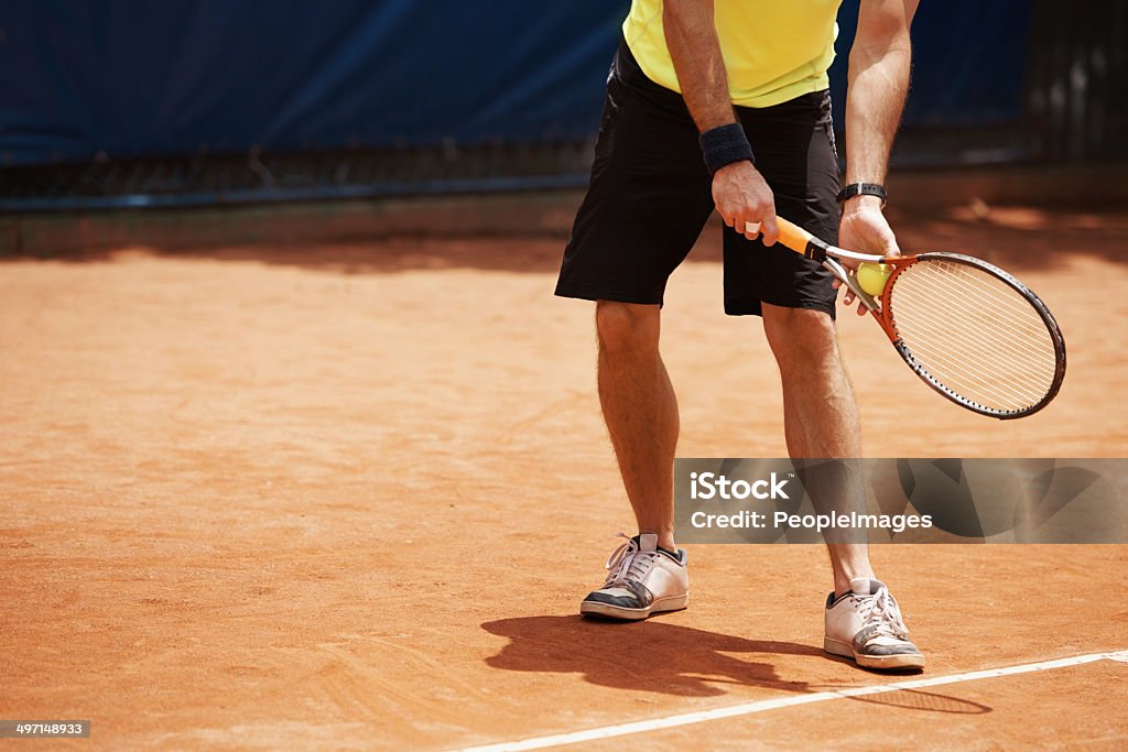 Non puoi preparare per servire che sta arrivando - Foto stock royalty-free di Tennis