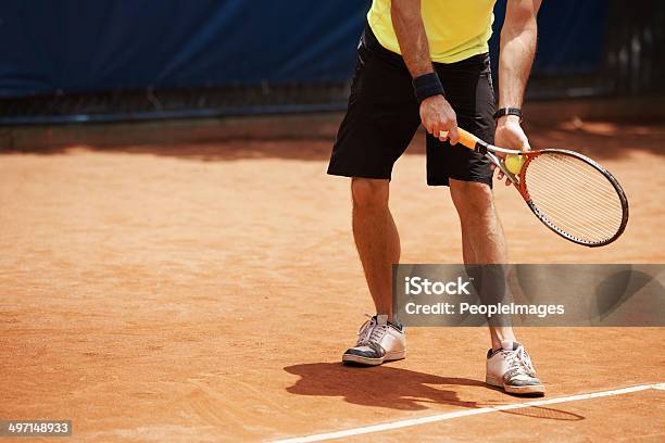 Non Puoi Preparare Per Servire Che Sta Arrivando - Fotografie stock e altre immagini di Tennis - Tennis, Servire la palla - Sport, Argilla