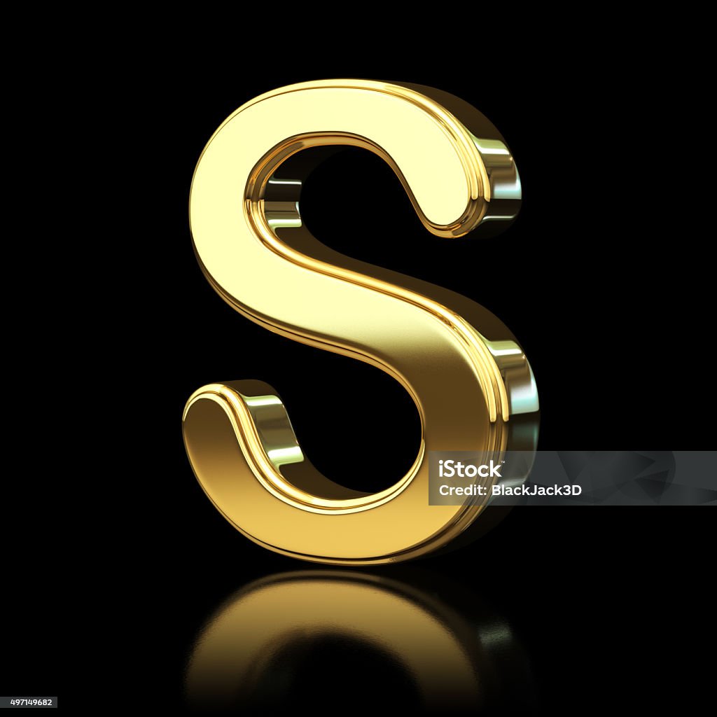 Gold Alphabet Letter S Stock Photo - Download Image Now - Gold - Metal,  Gold Colored, Alphabet - iStock