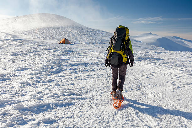 istock Snowshoeing in Carpathian mountains in wintertime 497150682