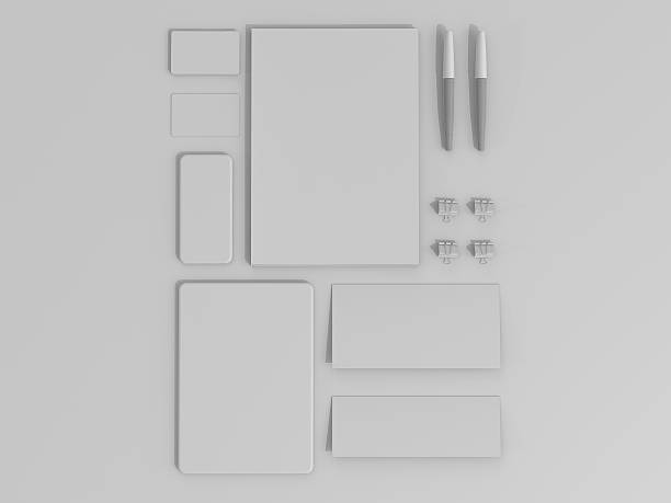 istock Gray Branding Mockup set. Business template 497152206