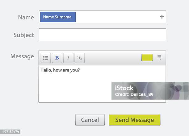 Generic Message Form Vector Message Form Stock Illustration - Download Image Now - 2015 ...