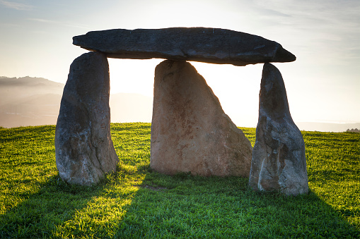 Double cromlech of Oianleku. The Oianleku cromlech is a megalithic monument or megalith located next to the road to Artikutza in the high Bianditz, Aiako Harriak Natural Park, Euskadi.