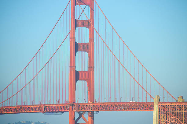 ponte golden gate, da praia de baker, san francisco, ca - suspension bridge northern california marin tower golden gate bridge imagens e fotografias de stock