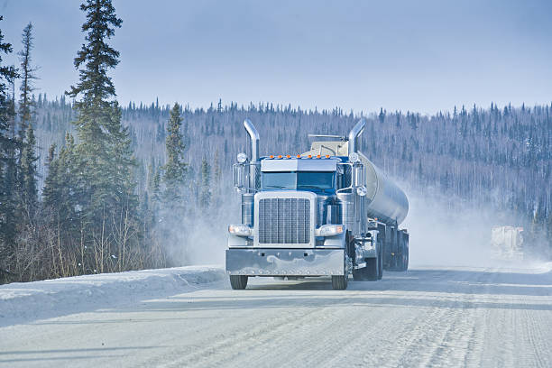 Truck. Refractor. Littered with snow. Snow drifts, unpeeled roads. Impassable snow drifts.