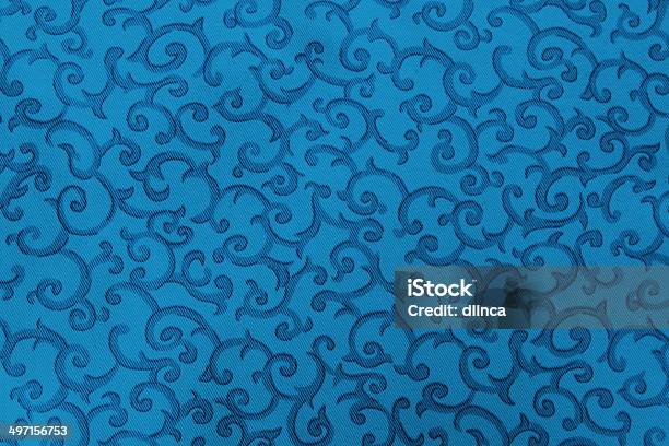 Blue Swirly Fabric Stock Photo - Download Image Now - Backgrounds, Blue, Color Image