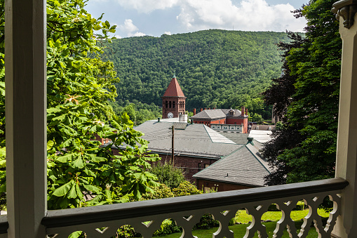 Scenic view of Jim Thorp (Mauch Chunk) from the historyc Asa Packer's house