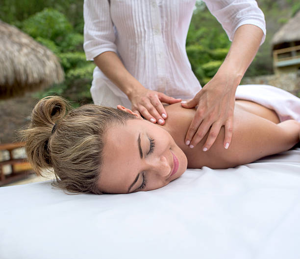 istock Woman relaxing at the spa 497157406