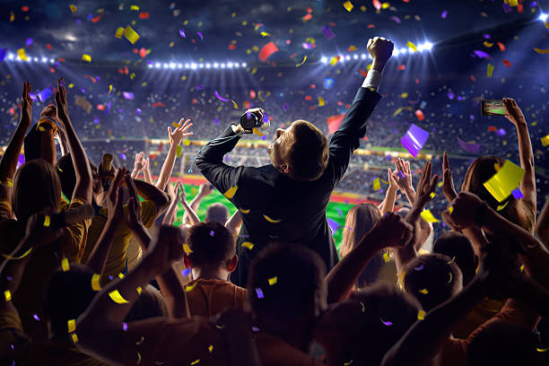 istock Fans on stadium game businessman 497157450