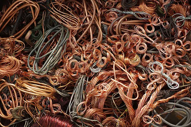 copper wires backgrounds objects industries recycling