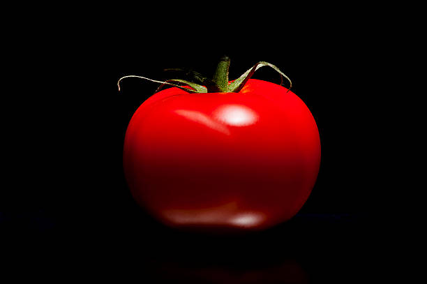 istock Tomato, vegetable, organic, food, red, isolated, sparse, black, minimalist, refined 497158851