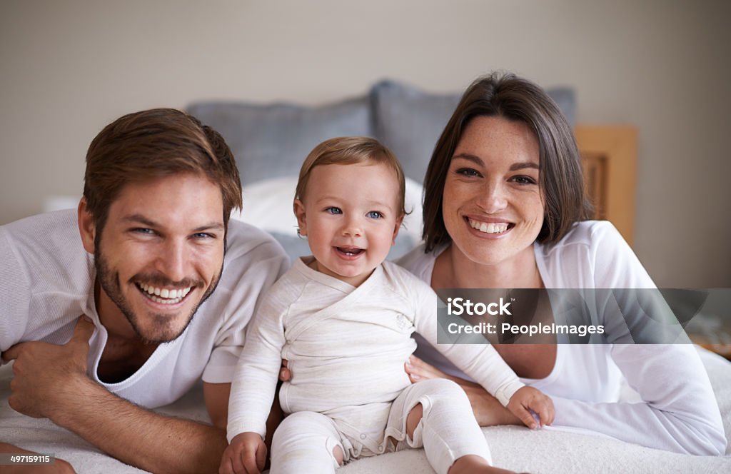 Happy little Familie - Lizenzfrei Baby Stock-Foto