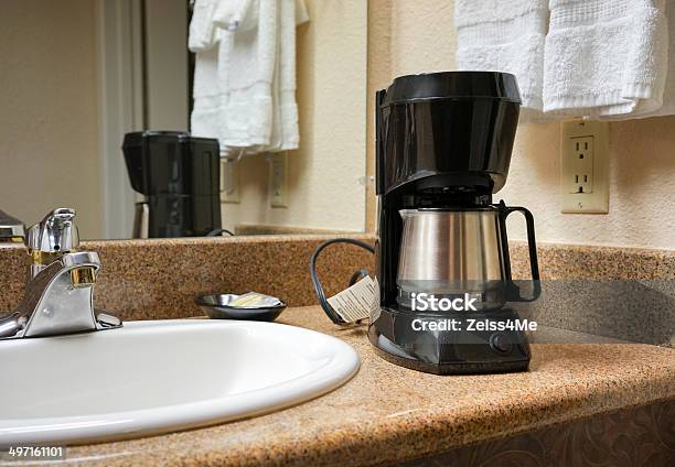 Coffee Maker In A Motel Stock Photo - Download Image Now - Coffee Maker, Hotel, Appliance