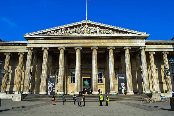 o museu britânico, em londres, reino unido - editorial building exterior built structure travel destinations - fotografias e filmes do acervo