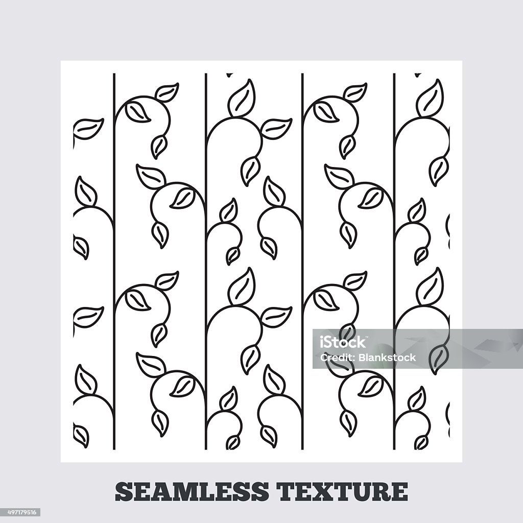 Pattern. Leave Line Sprout Leaf Lines Seamless Pattern Stock Illustration - Download Image ...
