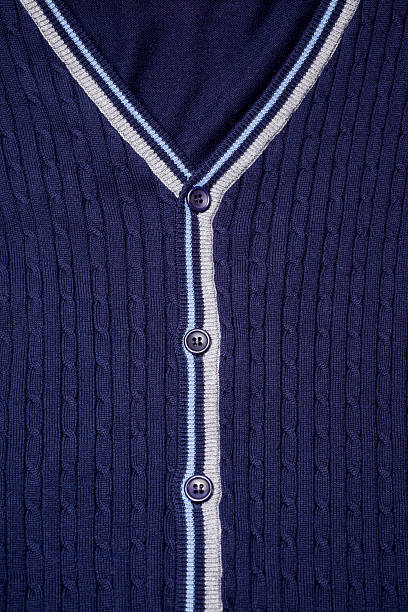 istock Closeup of blue cardigan 497179525