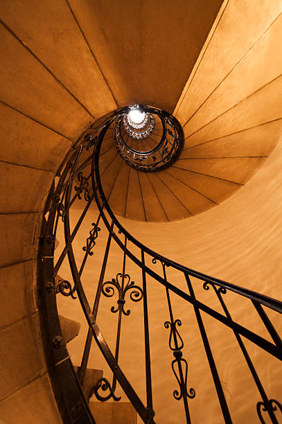 istock Ornate spiral staircase inside church in Budapest 497180204