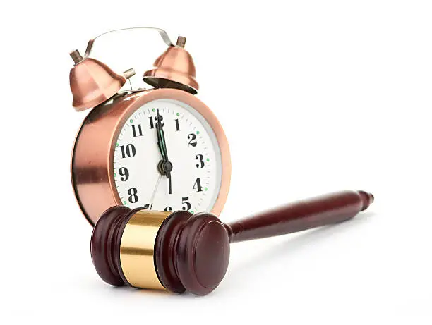 Photo of Gavel and old clock