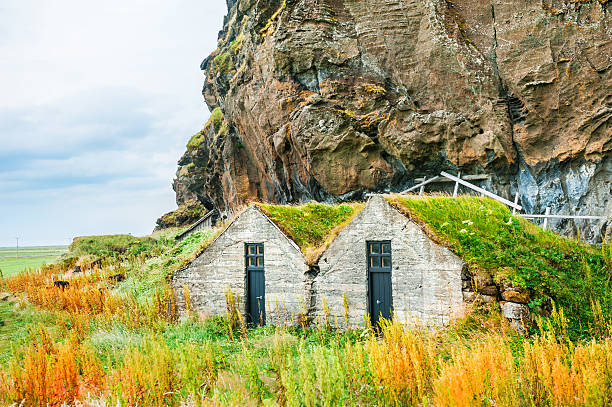 istock Traditional icelandic houses with grass roof 497181712