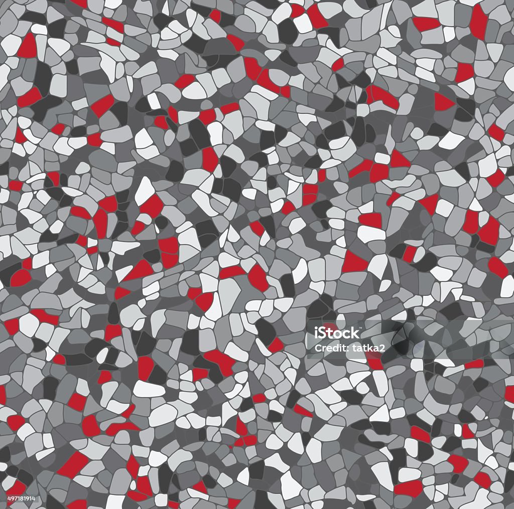 Vector seamless mosaic of fragments of different shapes. Seamless pattern of a mosaic of shards. An arbitrary arrangement of shards of different shapes and colors. Different shades of gray and red. 2015 stock vector