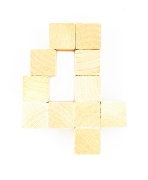 istock Wooden toy blocks number 