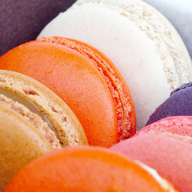 istock Sweet and colourful french macaroons 497183097