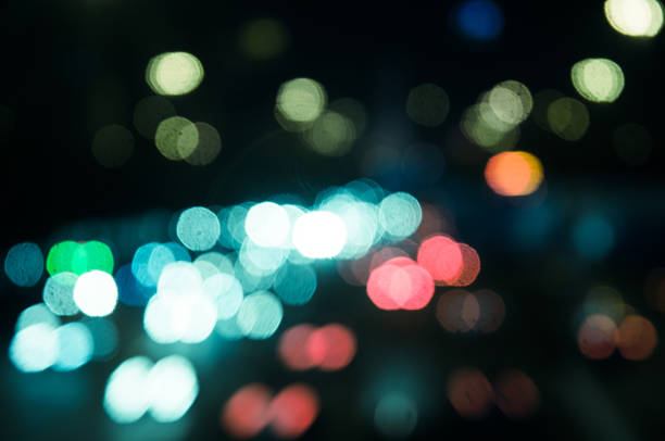 istock Abstract circular bokeh background of traffic lights 497183763