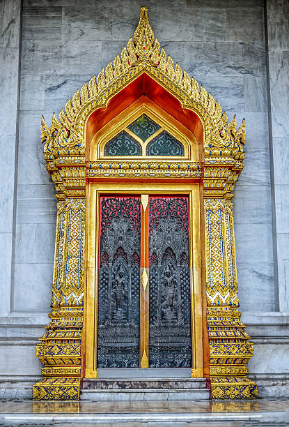 Asia,The Marble Temple ( Wat Benchamabophit ), Bangkok, Thailand stock photo