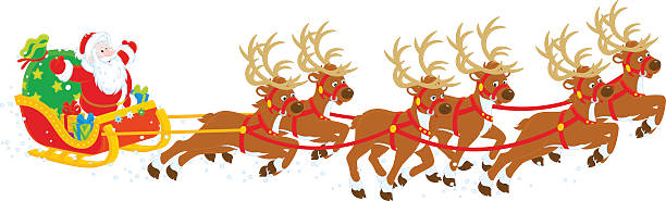 istock Christmas Sleigh of Santa Claus 497185582