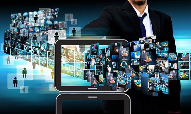 istock businessman Contact Television and internet production .technolo 497185901
