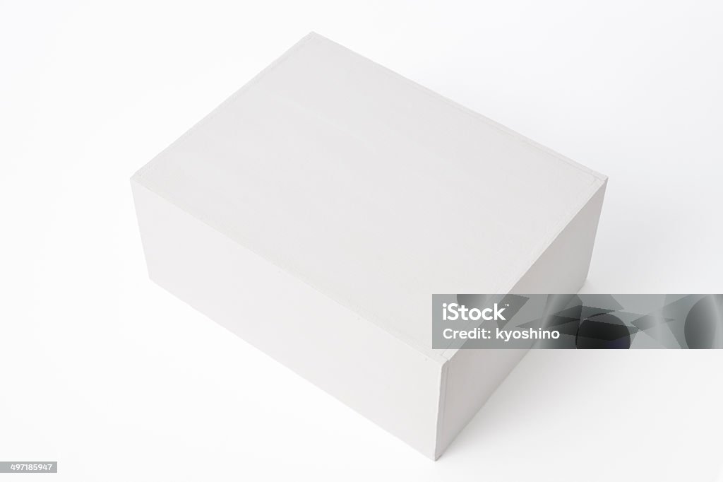 閉鎖絶縁ショットの木製の背景の上に空白のボックス - 白色のロイヤリティフリーストックフォト