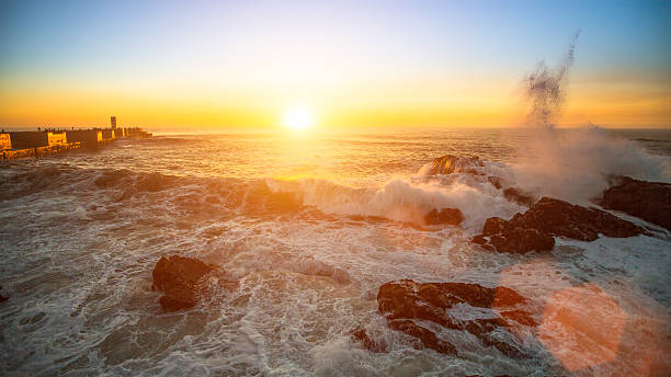 istock Ocean surf on a beach during an amazing sunset. 497191036