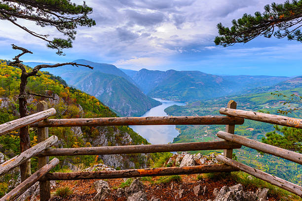 Banjska stena viewpoint at Tara National Park, Serbia stock photo
