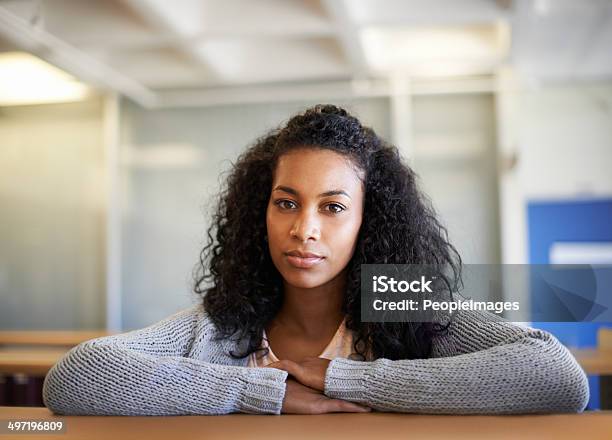 Studying Is Serious Business Stock Photo - Download Image Now - African Ethnicity, African-American Ethnicity, One Woman Only