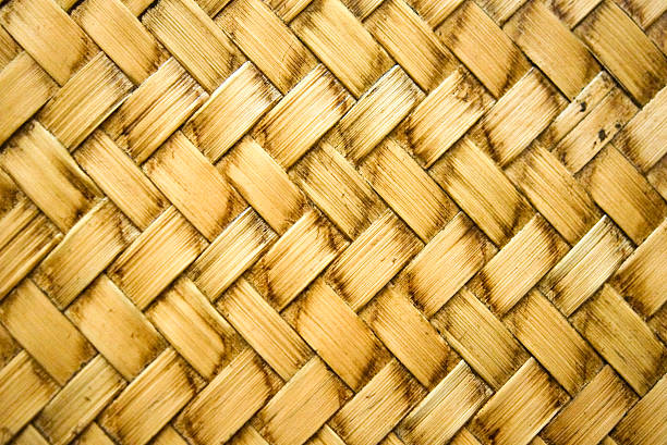 Close up of Bamboo Texture and Background Close up of Bamboo Texture and Background multi colored woven macro mesh stock pictures, royalty-free photos & images