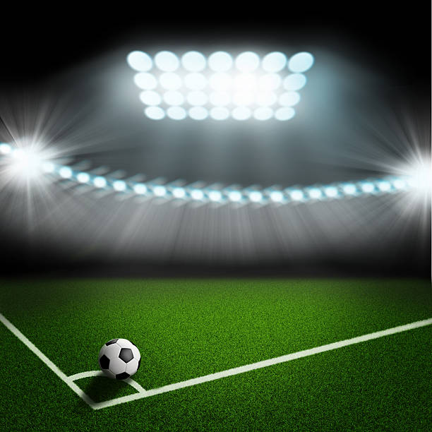 istock soccer ball on the green field corner 497196965