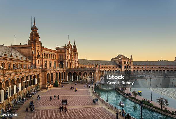 Seville Plaza Mayor Stock Photo - Download Image Now - Seville, Spain, Andalusia