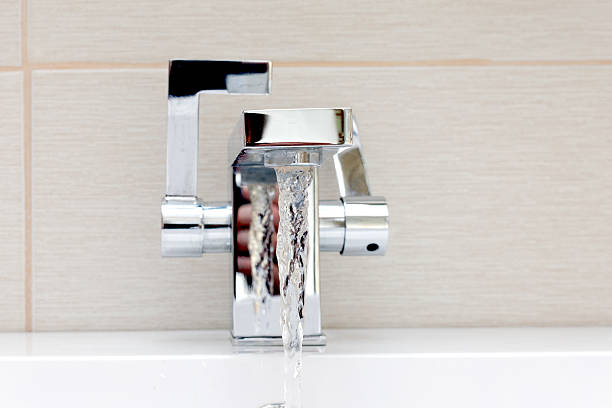 Chromium-plate tap with water. Chromium-plate tap with waterChromium-plate tap with waterChromium-plate tap with water rustproof stock pictures, royalty-free photos & images
