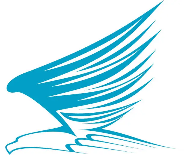 Vector illustration of Flying eagle