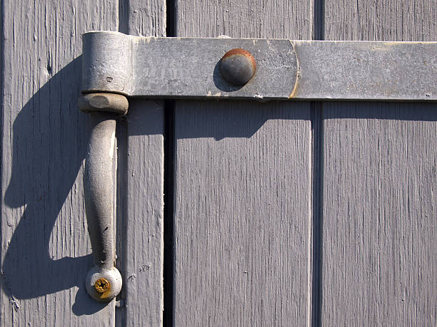 istock Closeup view of an old metal hinge 497200651