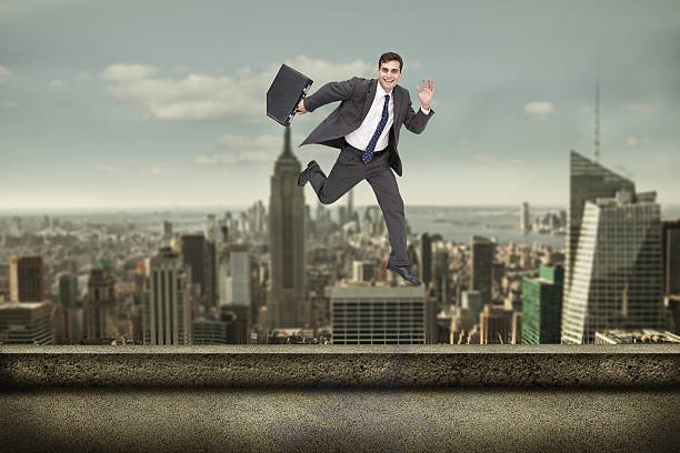 istock Composite image of cheerful businessman in a hurry 497201029