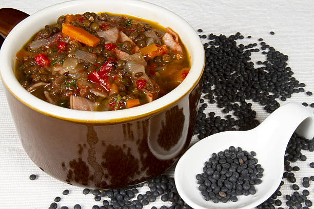 istock Beluga Lentil Soup in Crockery 497201529