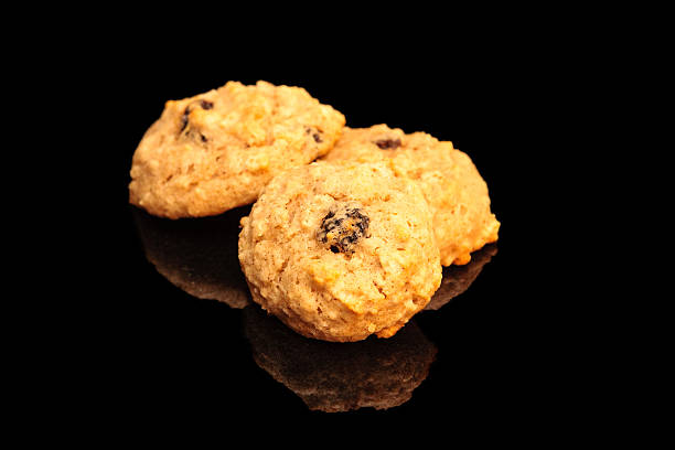 Applesauce Raisin Walnut Cookies stock photo