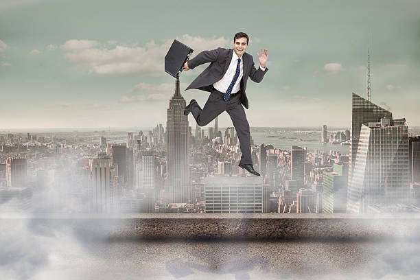 istock Composite image of cheerful businessman in a hurry 497203919