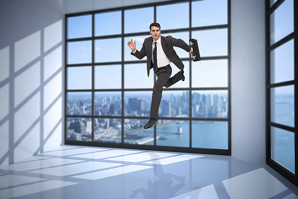 istock Composite image of stern businessman in a hurry 497203983