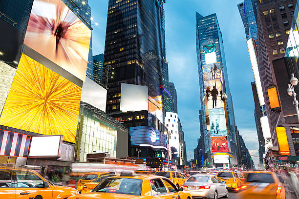 istock Times Square Traffic at Dusk, Rush Hour in New York 497204209