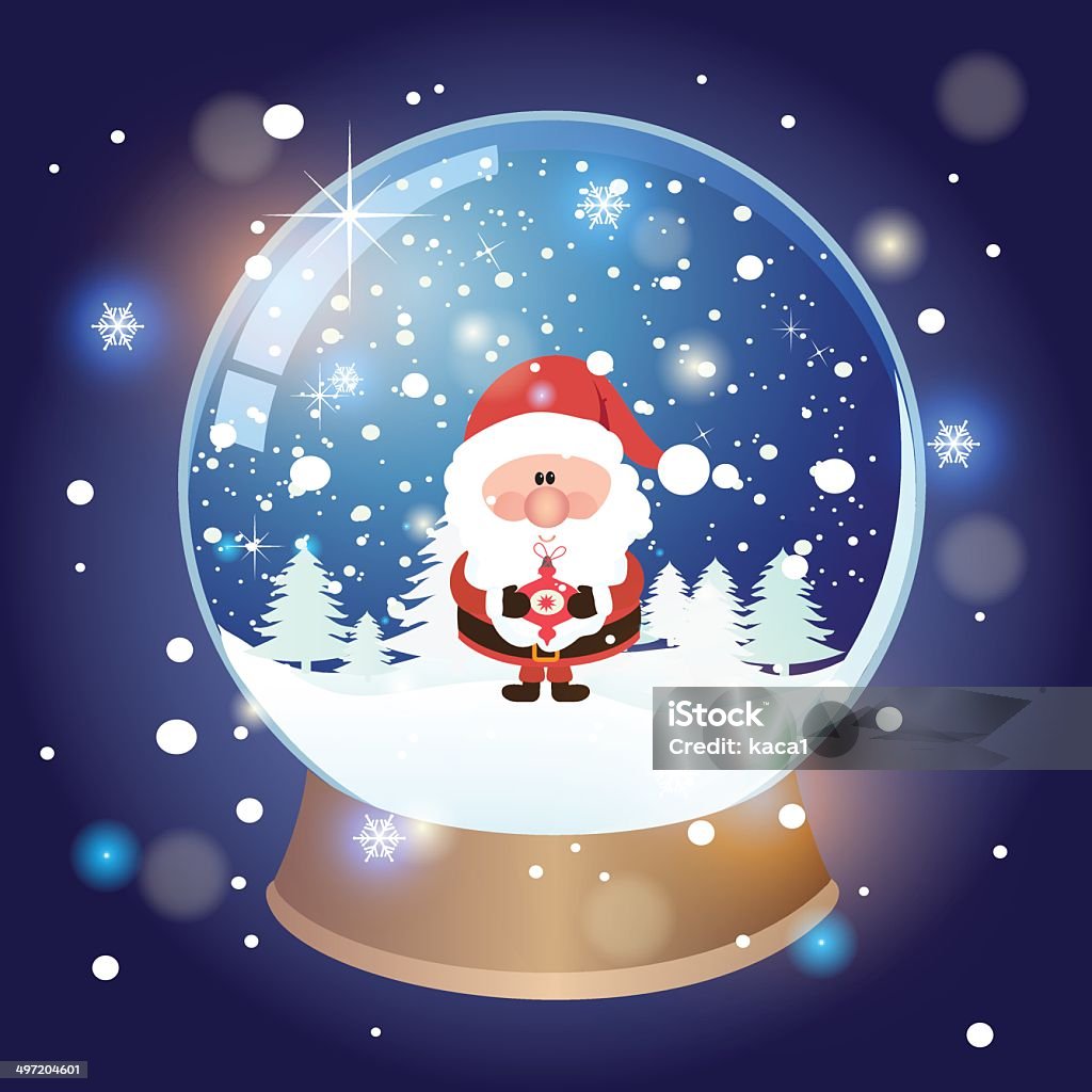 Santaclaus в Снежный шар-иллюстрация - Векторна�я графика Ёлочные игрушки роялти-фри
